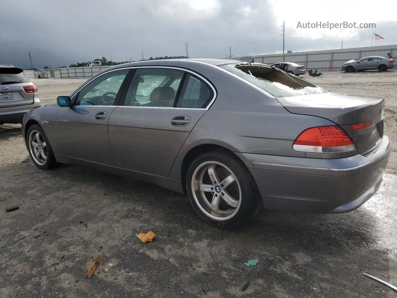 2004 Bmw 745 Li Gray vin: WBAGN63484DS47280