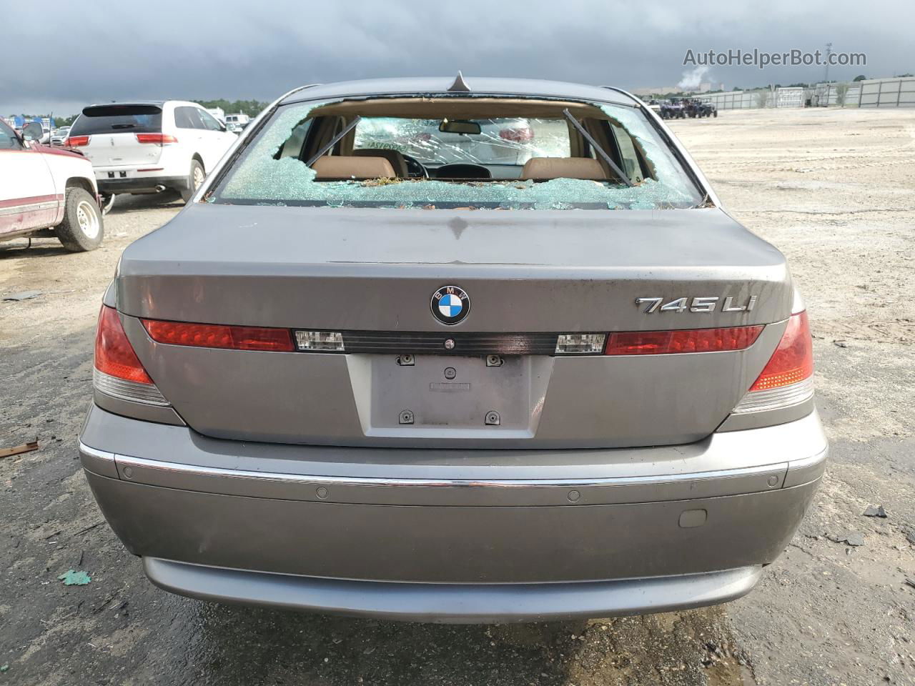 2004 Bmw 745 Li Серый vin: WBAGN63484DS47280