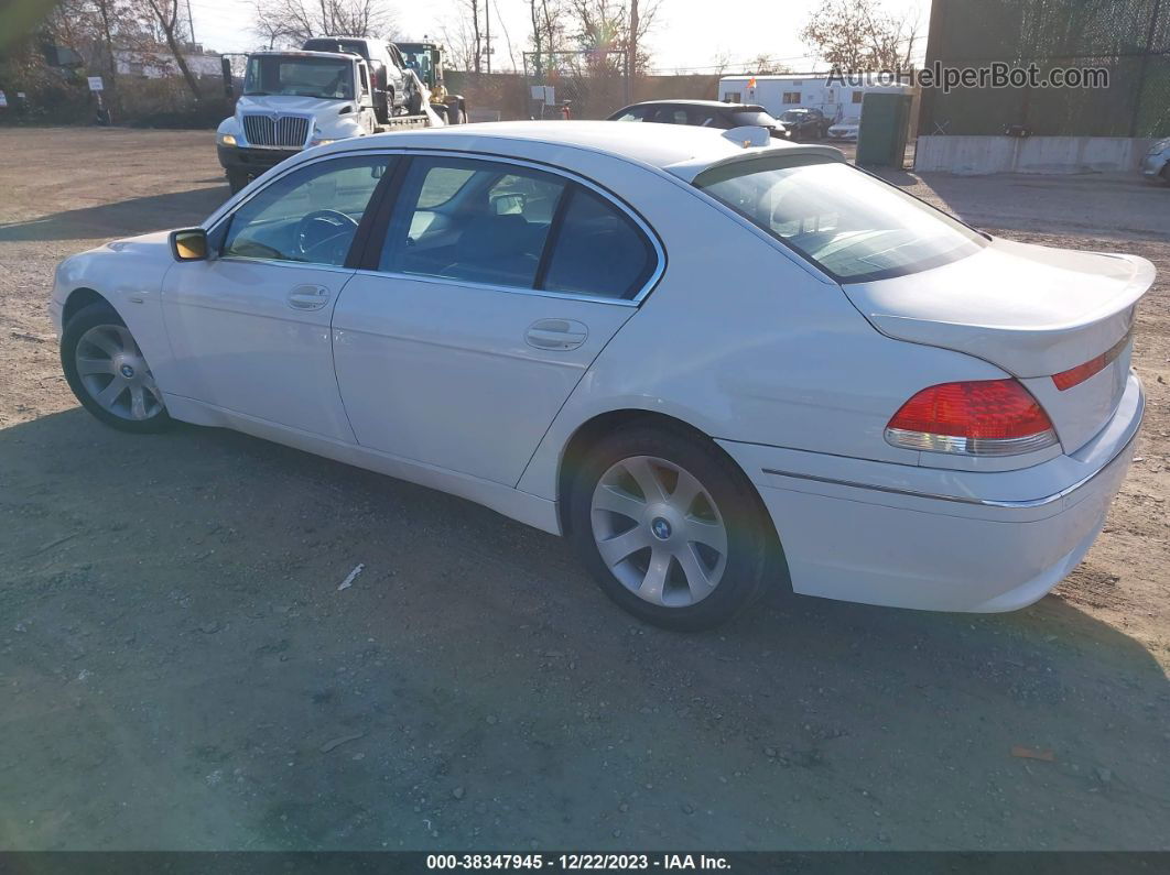 2004 Bmw 745li   White vin: WBAGN63484DS47943