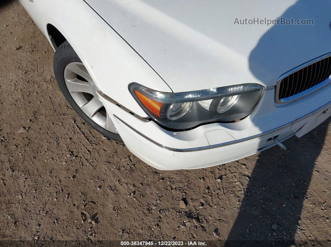 2004 Bmw 745li   White vin: WBAGN63484DS47943