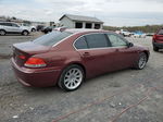 2004 Bmw 745 Li Burgundy vin: WBAGN63484DS48980