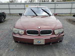 2004 Bmw 745 Li Burgundy vin: WBAGN63484DS48980