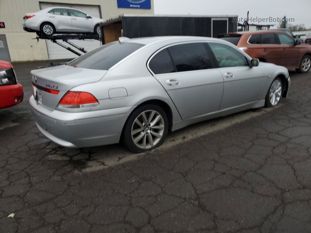 2004 Bmw 745 Li Silver vin: WBAGN63484DS49160