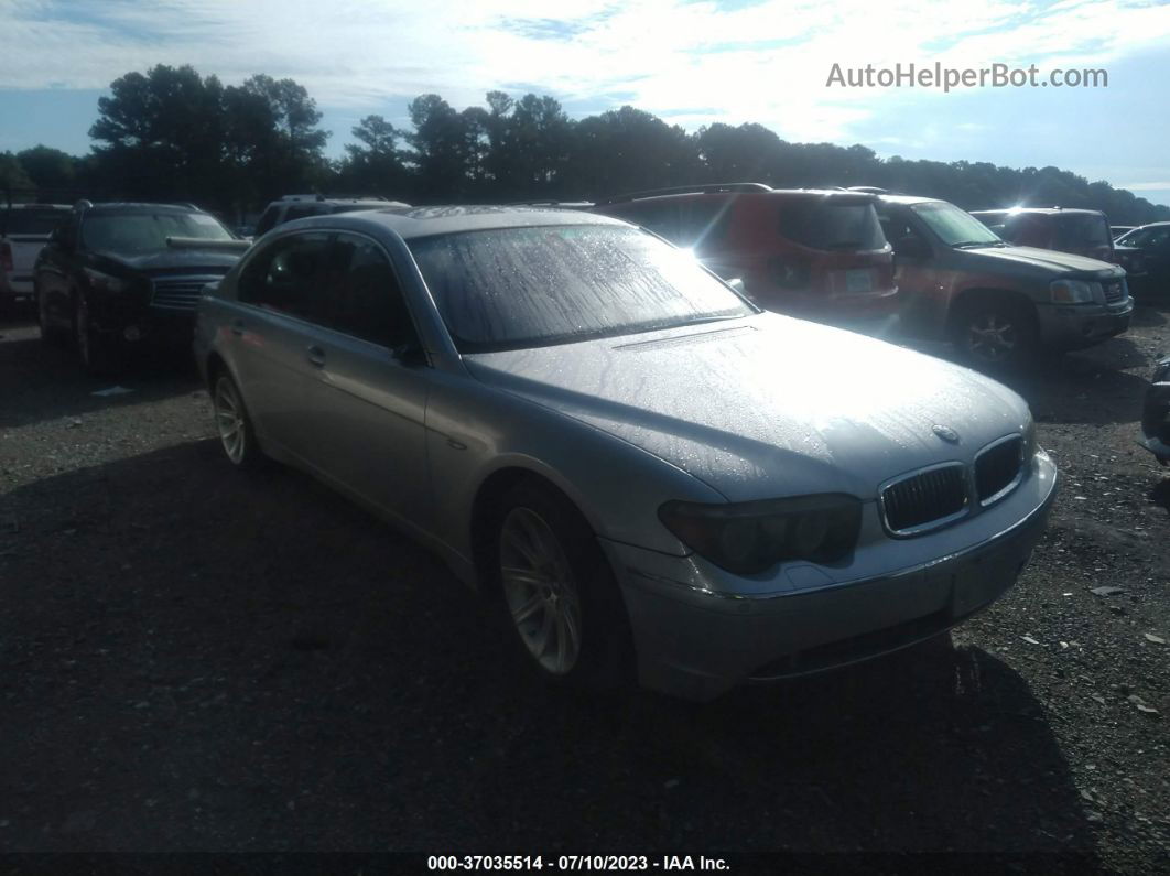 2004 Bmw 7 Series 745li Серебряный vin: WBAGN63494DS47143