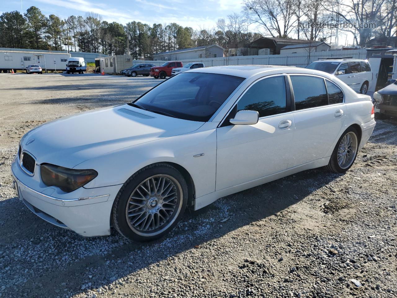 2004 Bmw 745 Li White vin: WBAGN63504DS55527