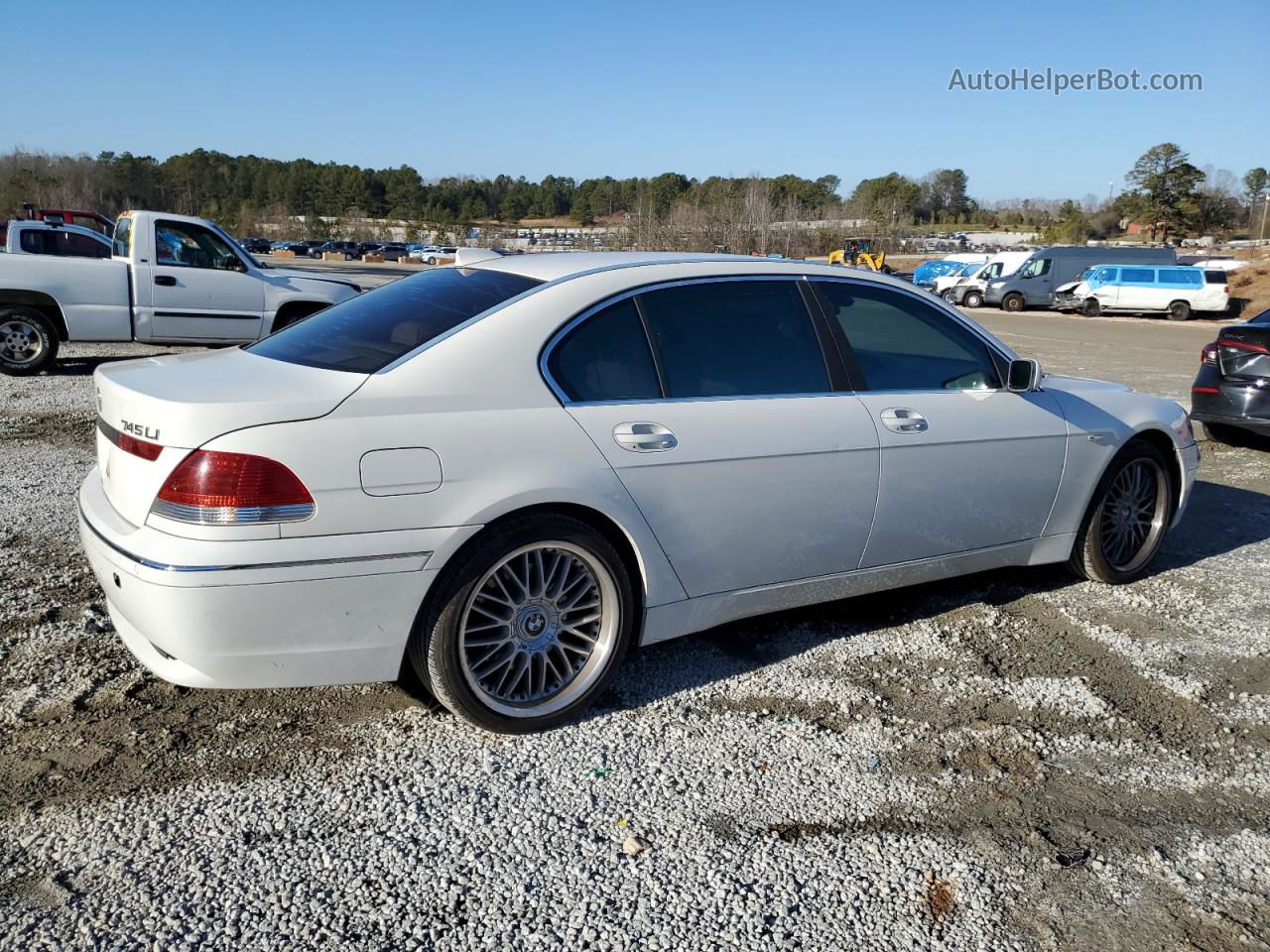 2004 Bmw 745 Li White vin: WBAGN63504DS55527