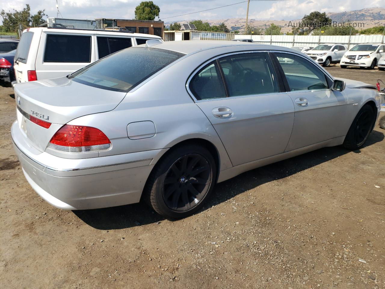 2004 Bmw 745 Li Silver vin: WBAGN63514DS54998