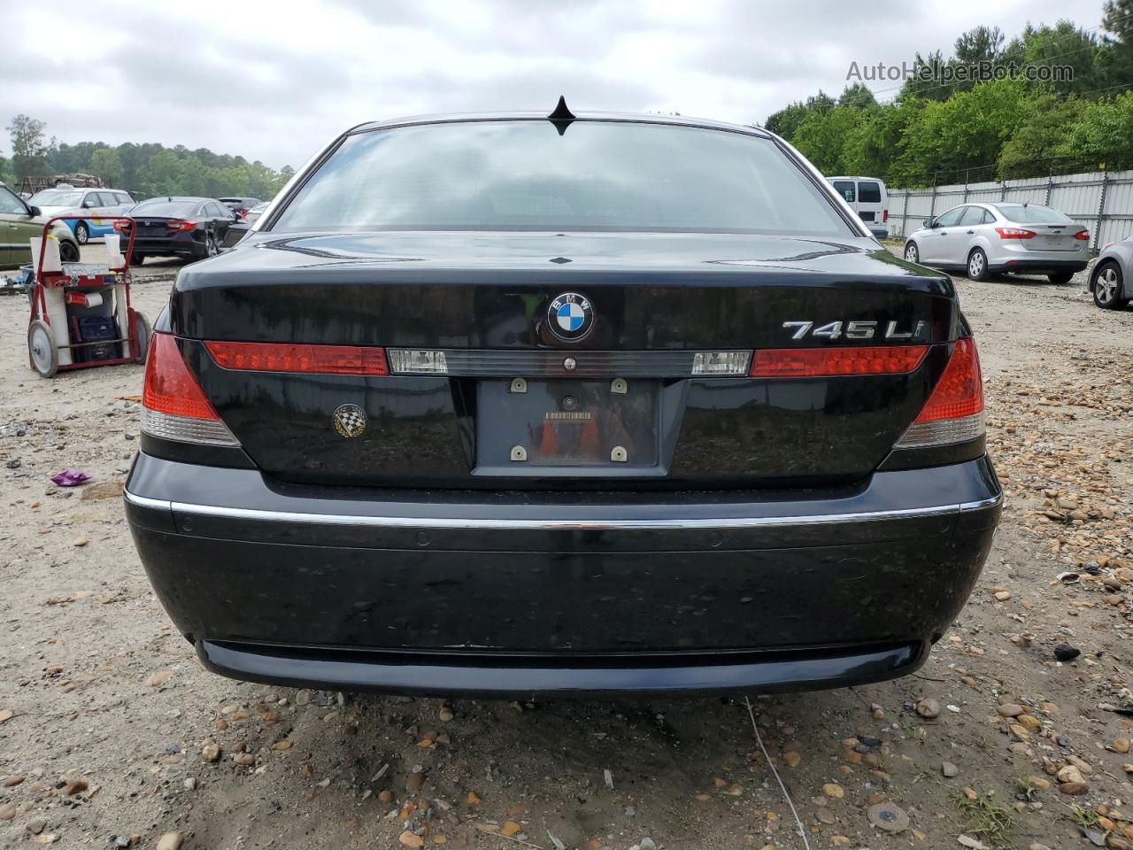 2004 Bmw 745 Li Черный vin: WBAGN63524DS55948