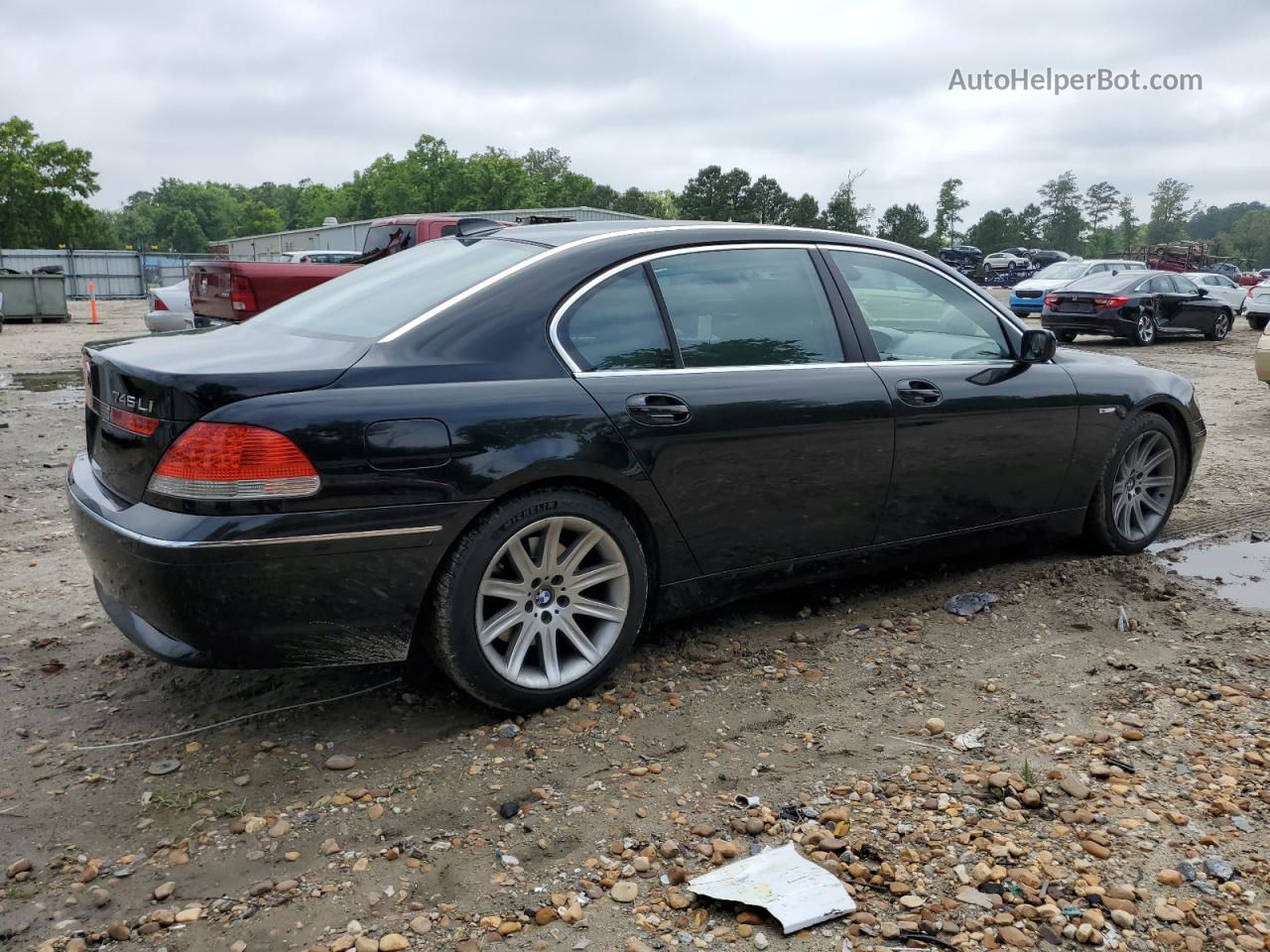 2004 Bmw 745 Li Черный vin: WBAGN63524DS55948