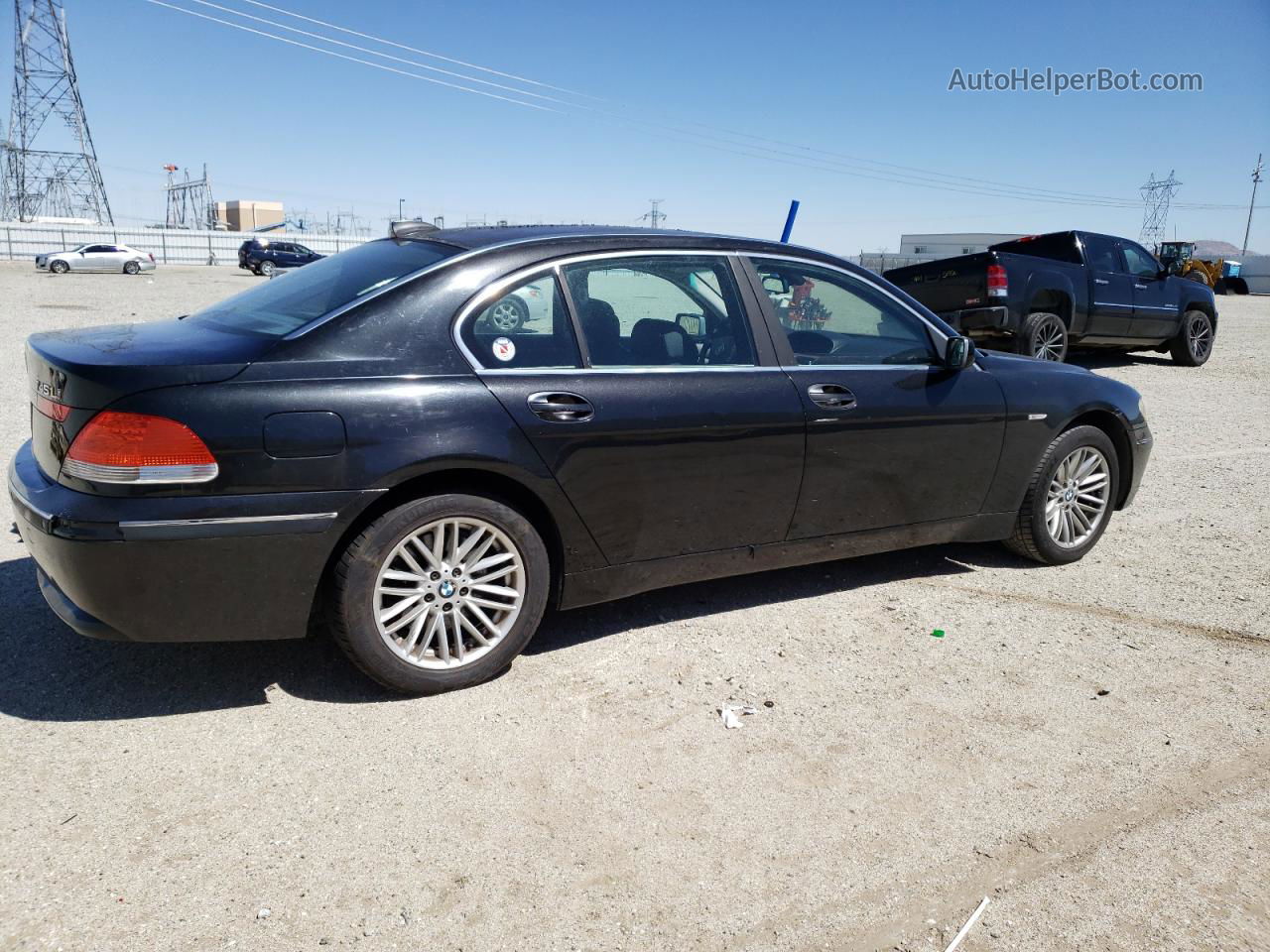 2004 Bmw 745 Li Черный vin: WBAGN63544DS52775