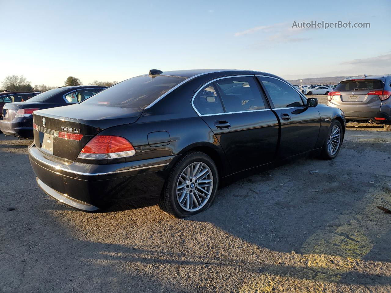 2004 Bmw 745 Li Черный vin: WBAGN63544DS52937