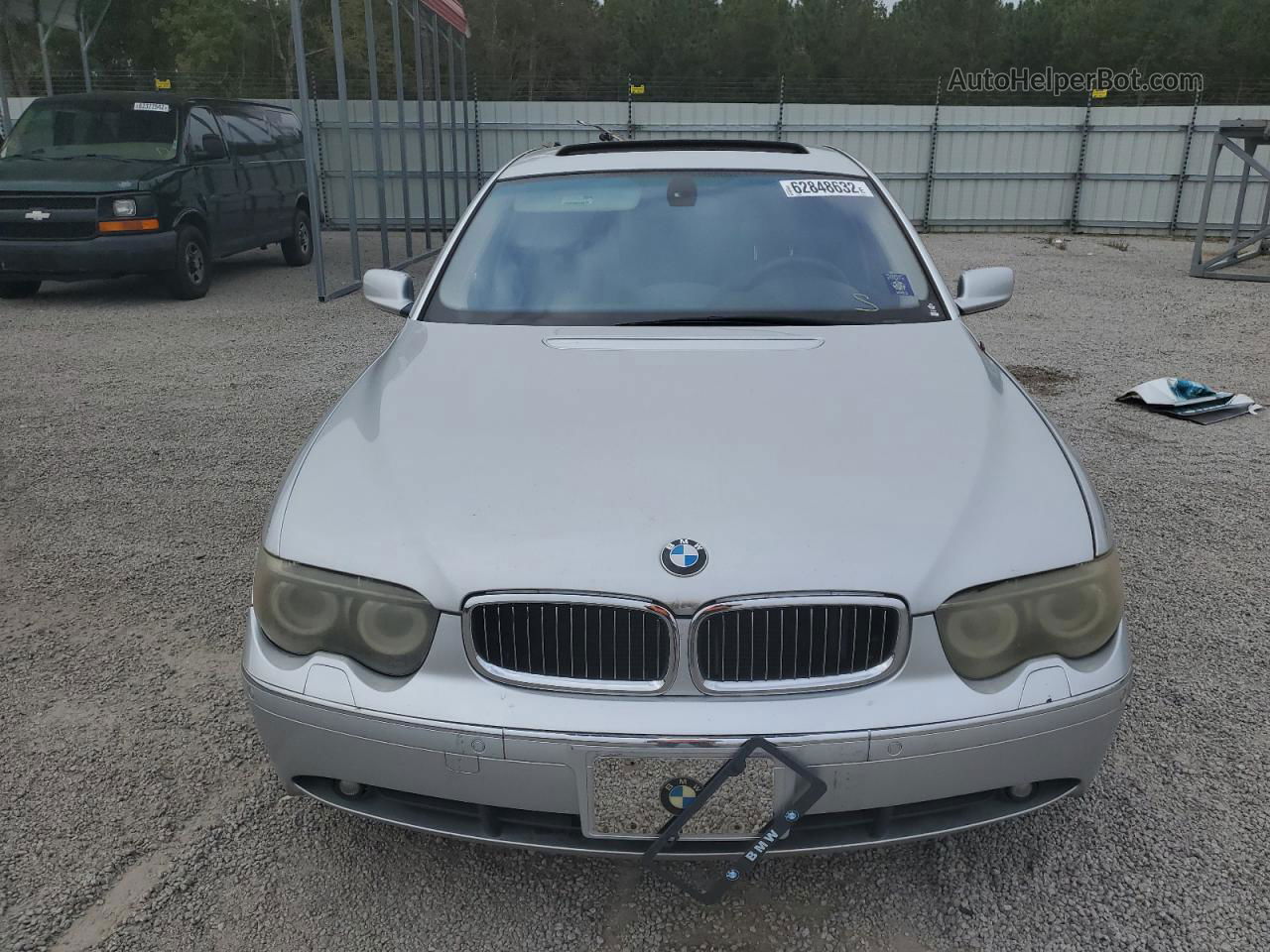 2004 Bmw 745 Li Silver vin: WBAGN63554DS52686