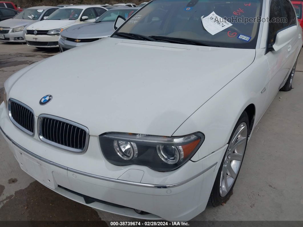 2004 Bmw 745li   Белый vin: WBAGN63554DS55040