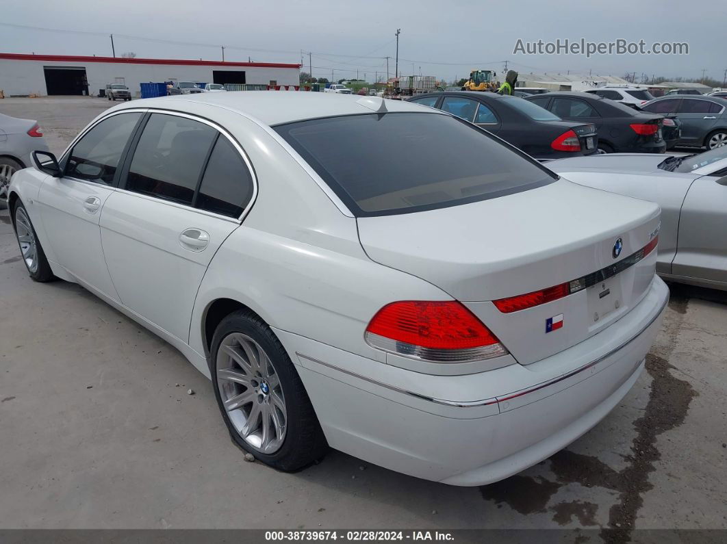 2004 Bmw 745li   White vin: WBAGN63554DS55040