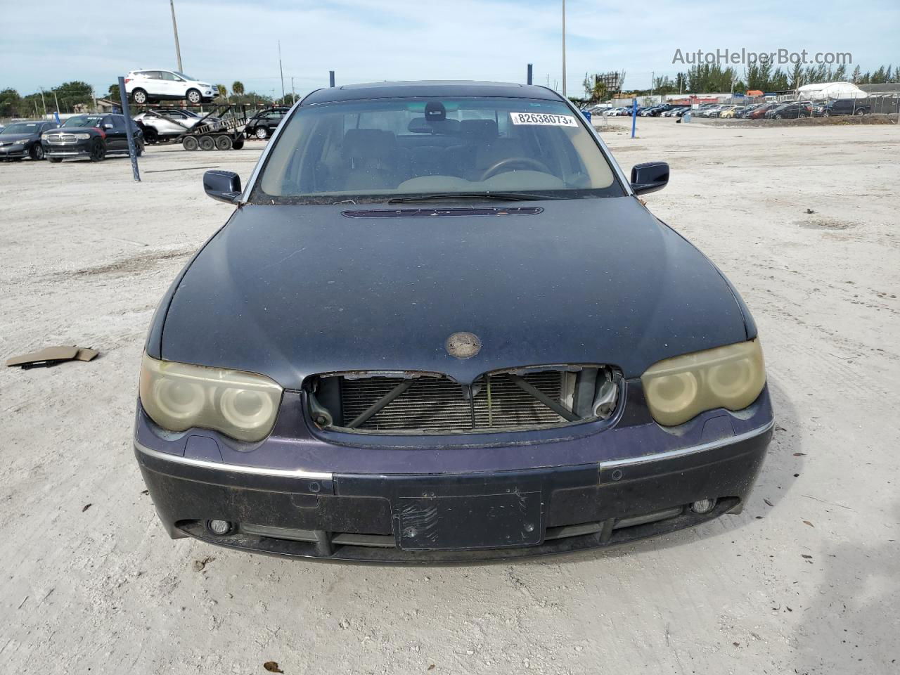 2004 Bmw 745 Li Blue vin: WBAGN63564DS52566