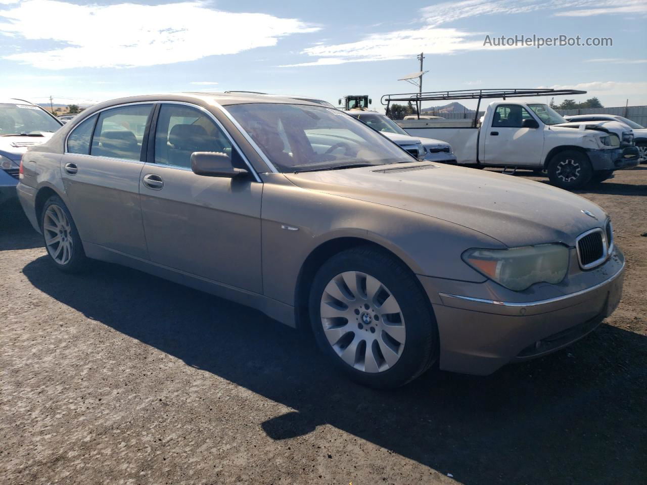 2004 Bmw 745 Li Желто-коричневый vin: WBAGN63574DS52818