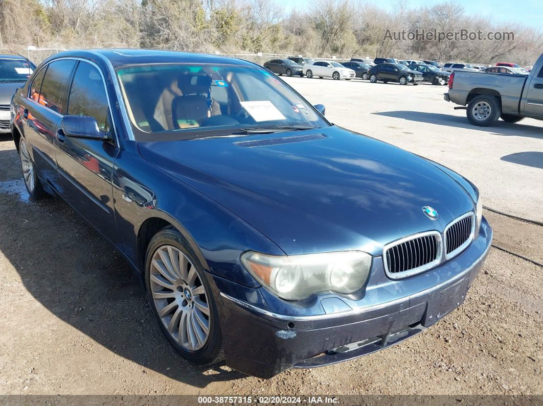 2004 Bmw 745li   Blue vin: WBAGN63574DS53399