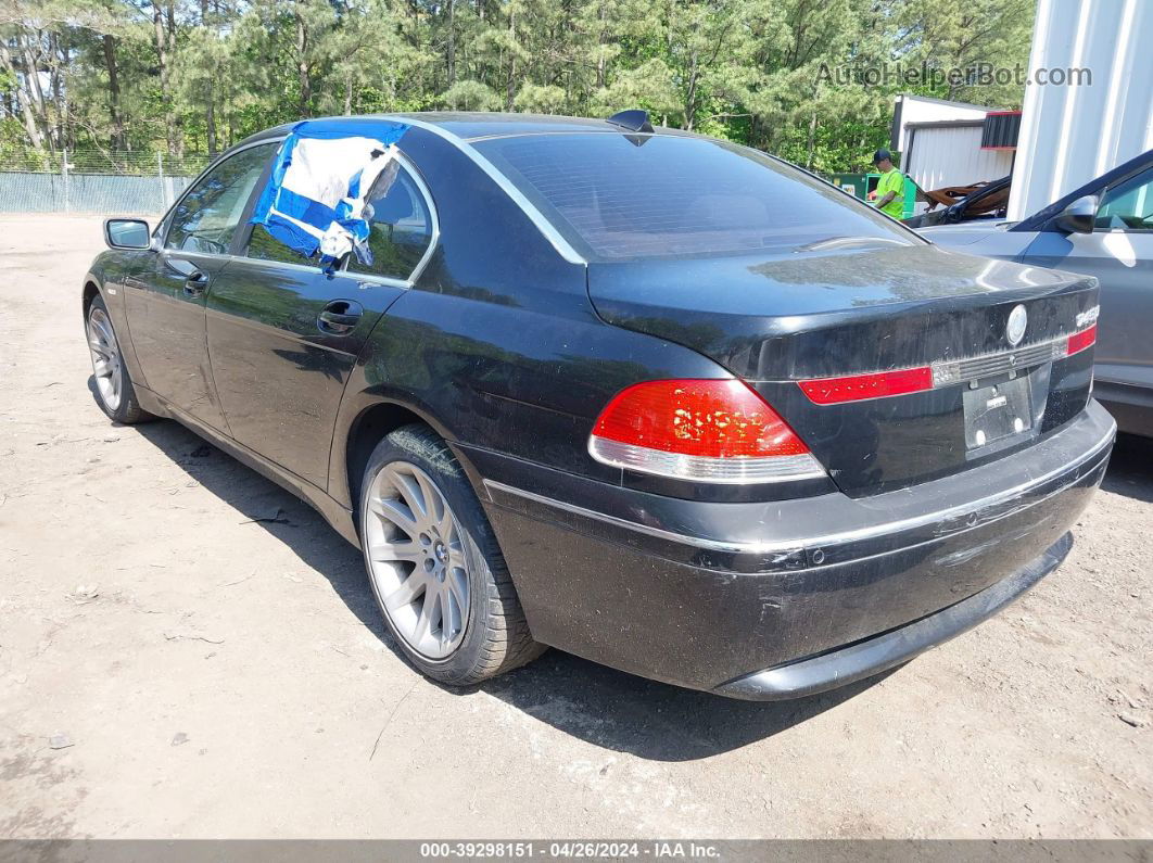 2004 Bmw 745li   Black vin: WBAGN63574DS54889