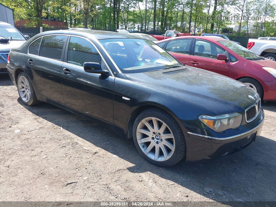 2004 Bmw 745li   Black vin: WBAGN63574DS54889