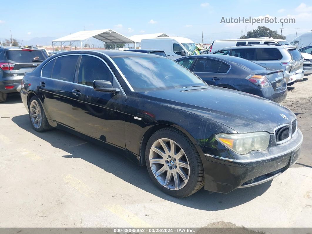 2004 Bmw 745li   Черный vin: WBAGN63584DS52665