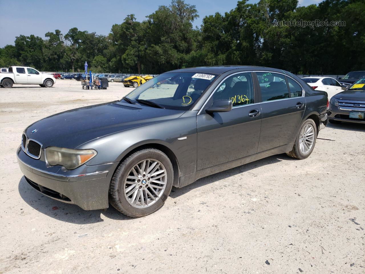 2004 Bmw 745 Li Серый vin: WBAGN63584DS52696