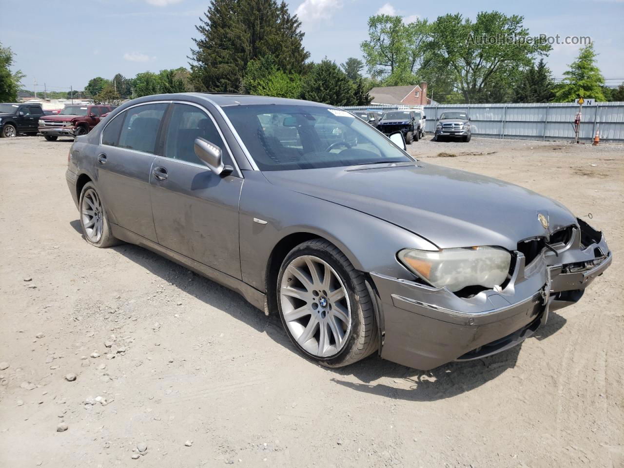 2004 Bmw 745 Li Gray vin: WBAGN635X4DS52506