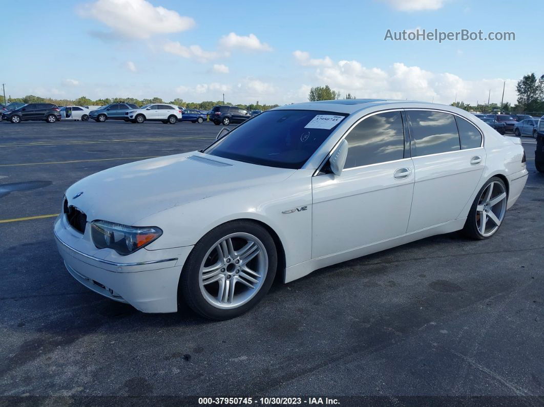 2004 Bmw 7 Series 760li White vin: WBAGN83564DK11222