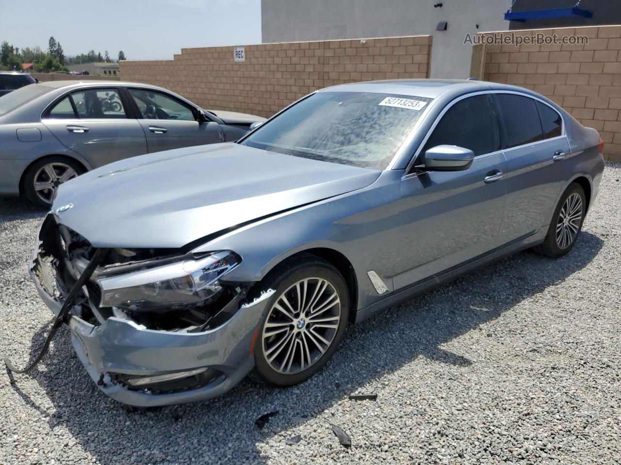 2017 Bmw 530 I Blue vin: WBAJA5C30HWA35456