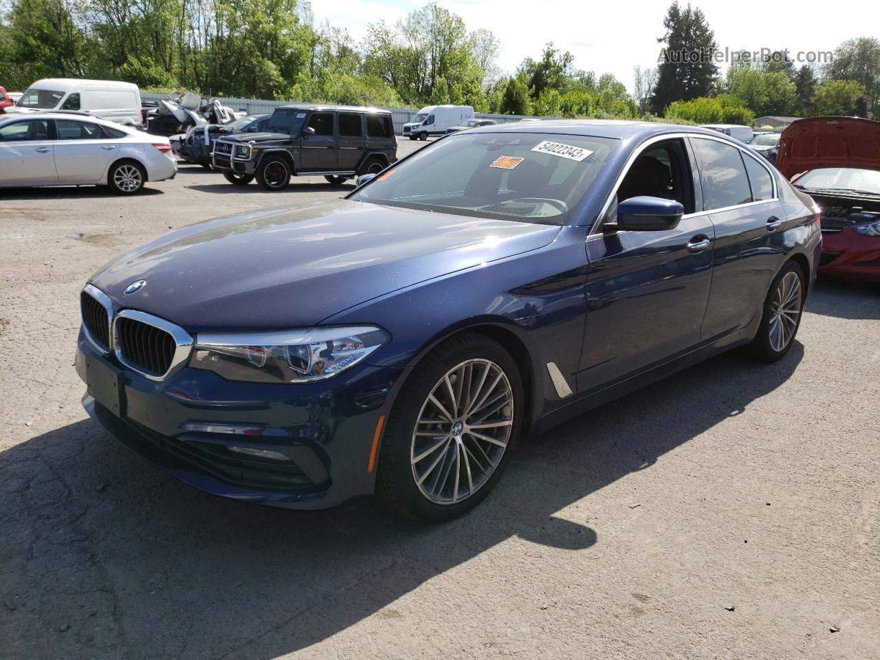 2017 Bmw 530 I Blue vin: WBAJA5C31HWA35028