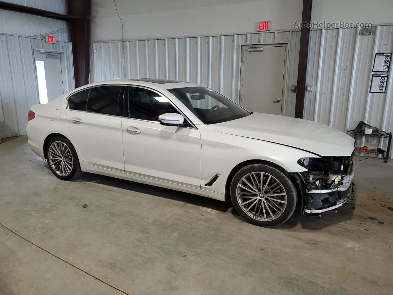 2017 Bmw 530 I White vin: WBAJA5C35HG897210