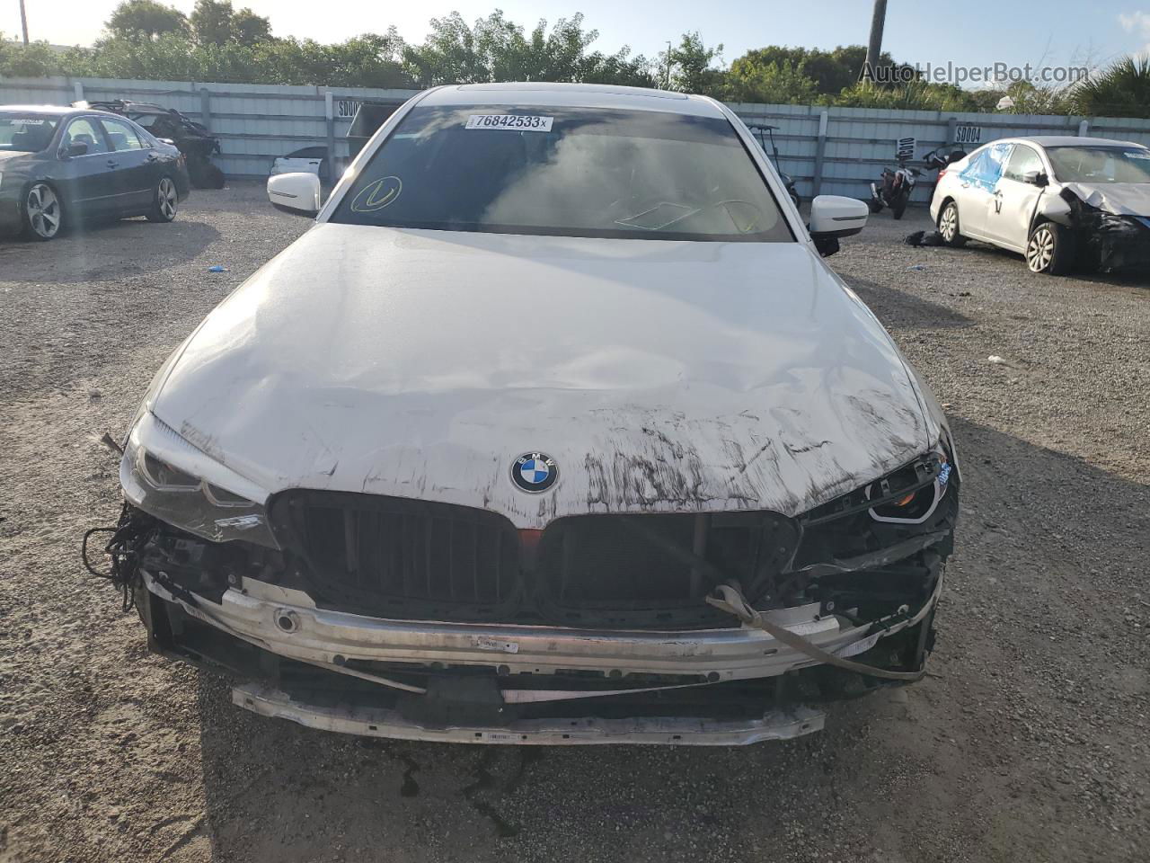 2017 Bmw 530 I White vin: WBAJA5C37HG894387