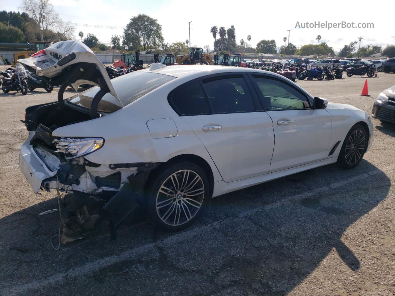 2017 Bmw 530 I White vin: WBAJA5C38HG894625