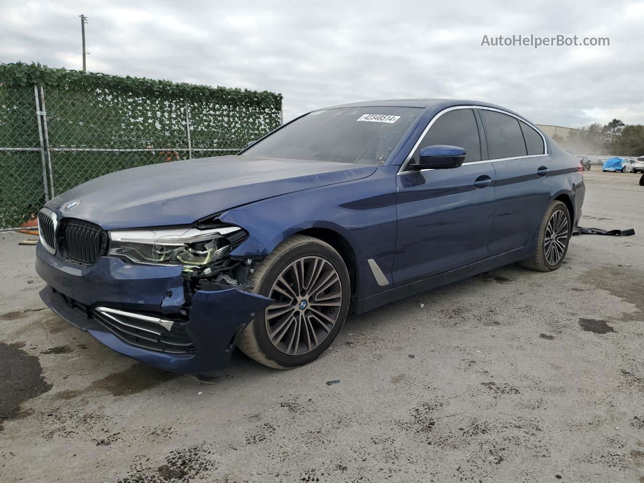 2019 Bmw 530 I Blue vin: WBAJA5C50KWW05638