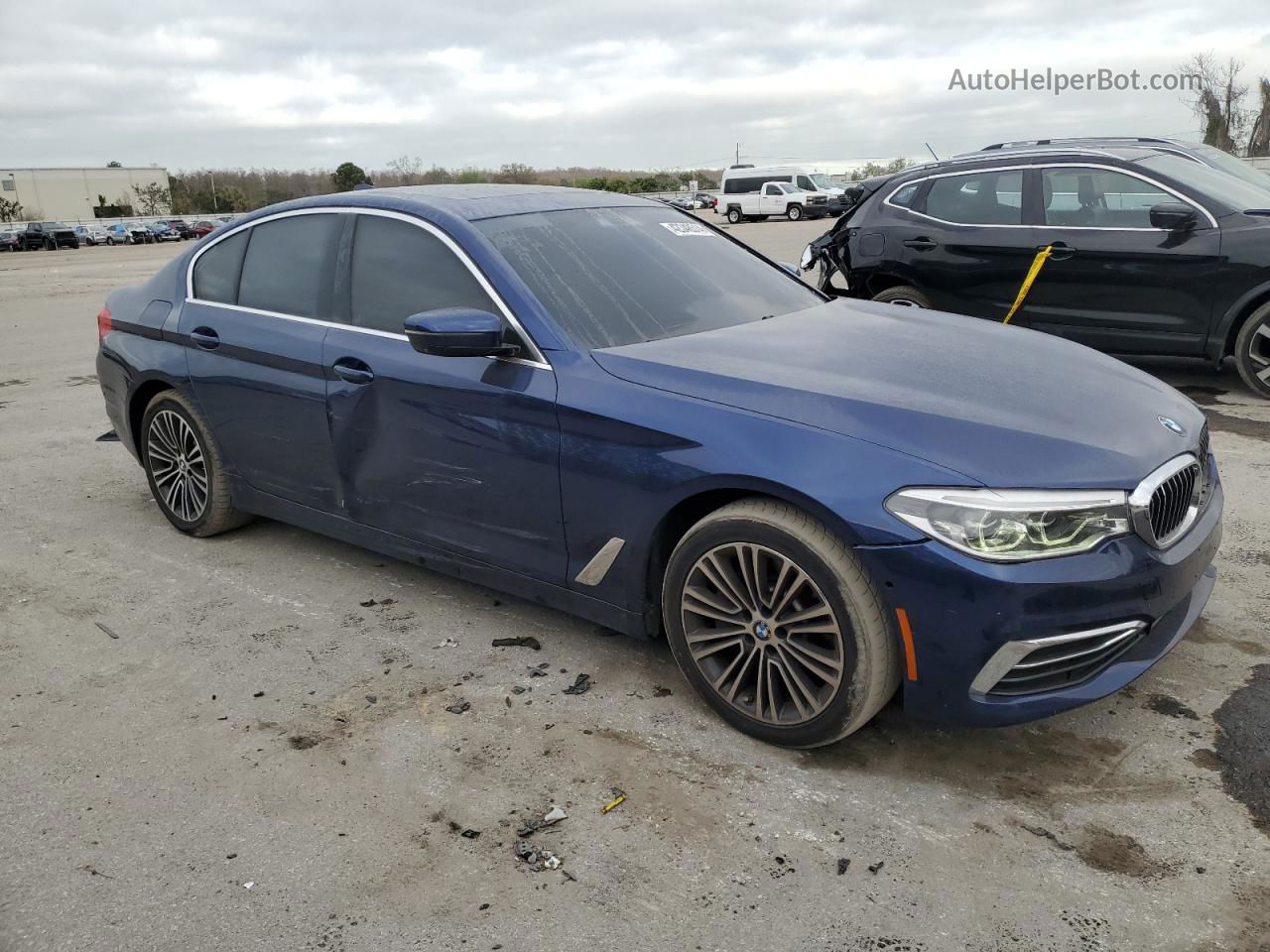 2019 Bmw 530 I Blue vin: WBAJA5C50KWW05638