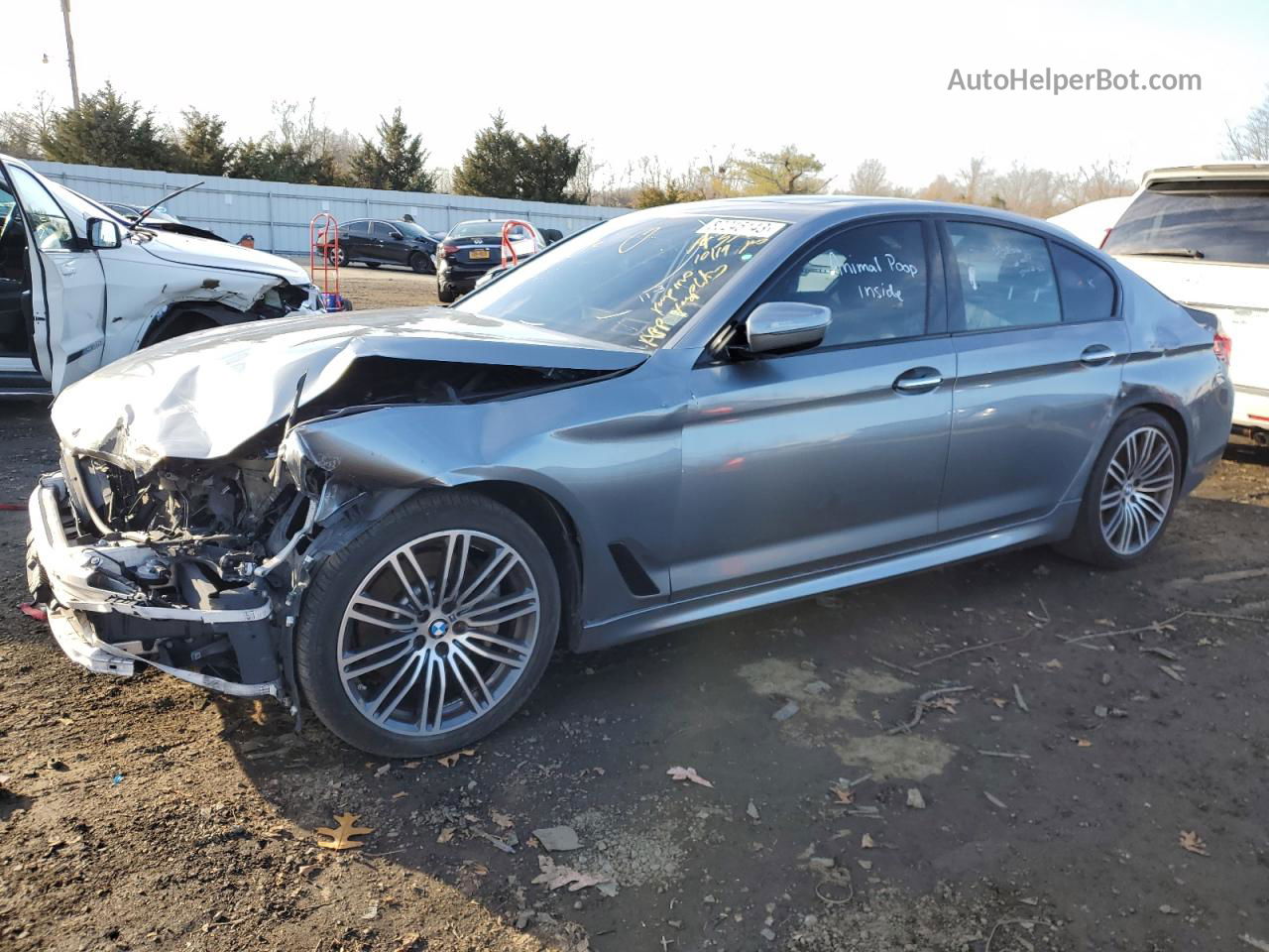 2018 Bmw 530 I Gray vin: WBAJA5C51JWA35618