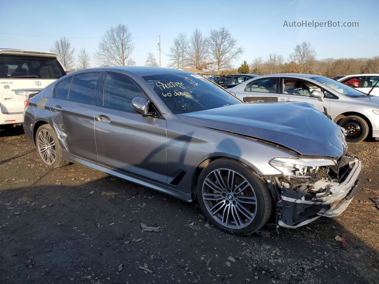 2018 Bmw 530 I Gray vin: WBAJA5C51JWA35618