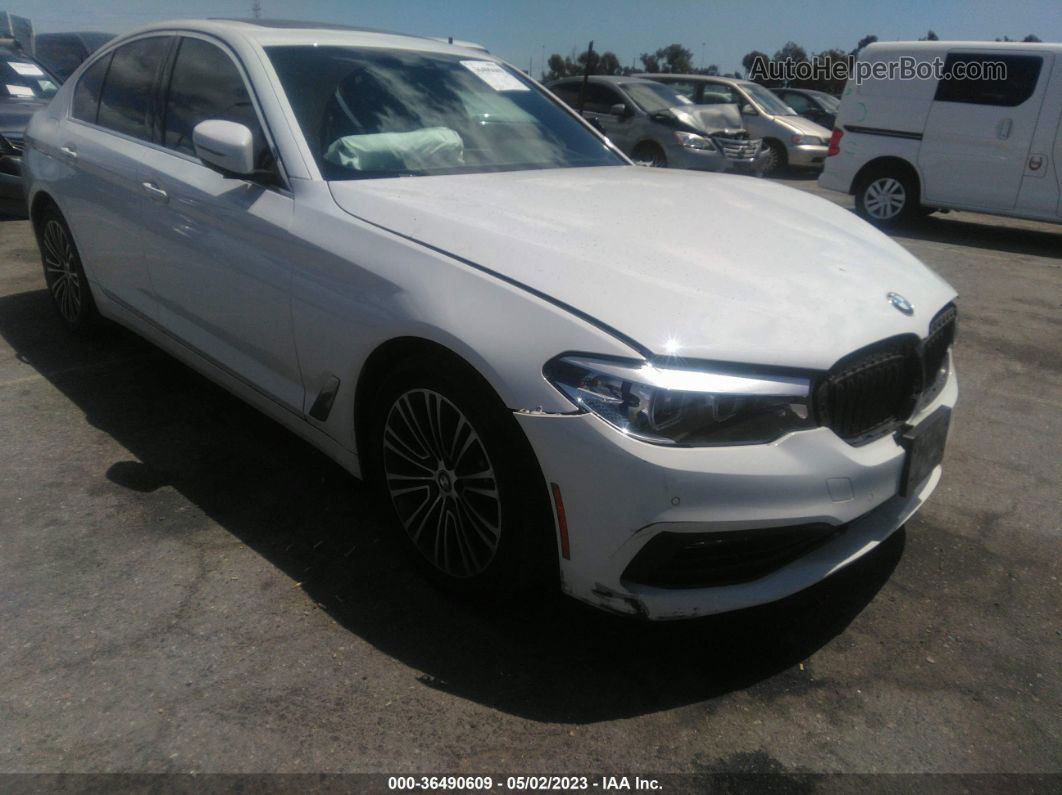 2018 Bmw 5 Series 530i White vin: WBAJA5C51JWA39913