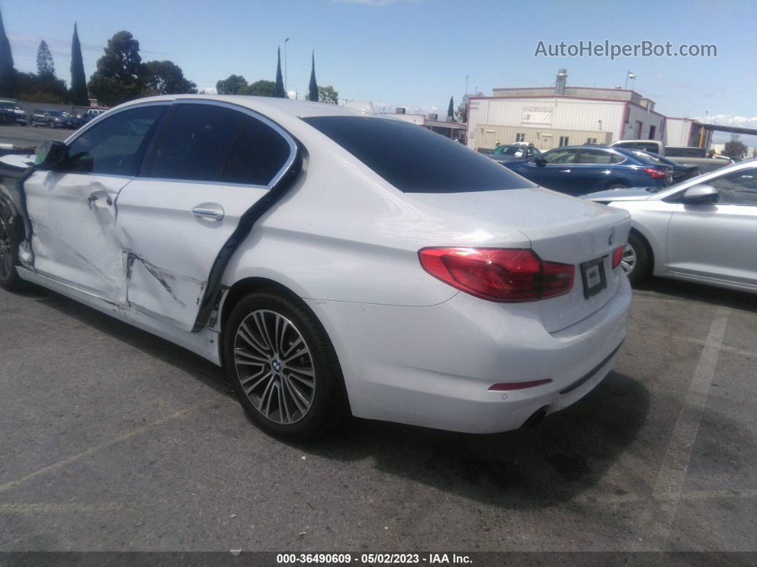 2018 Bmw 5 Series 530i White vin: WBAJA5C51JWA39913