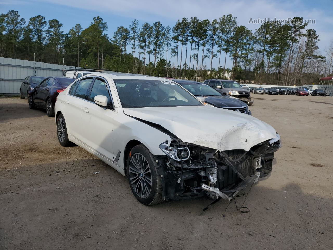 2019 Bmw 530 I White vin: WBAJA5C52KWW07908