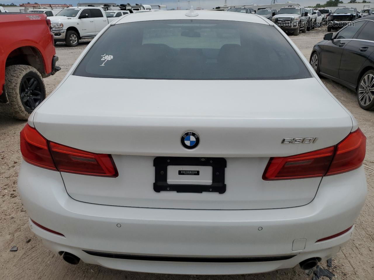 2019 Bmw 530 I White vin: WBAJA5C52KWW22280