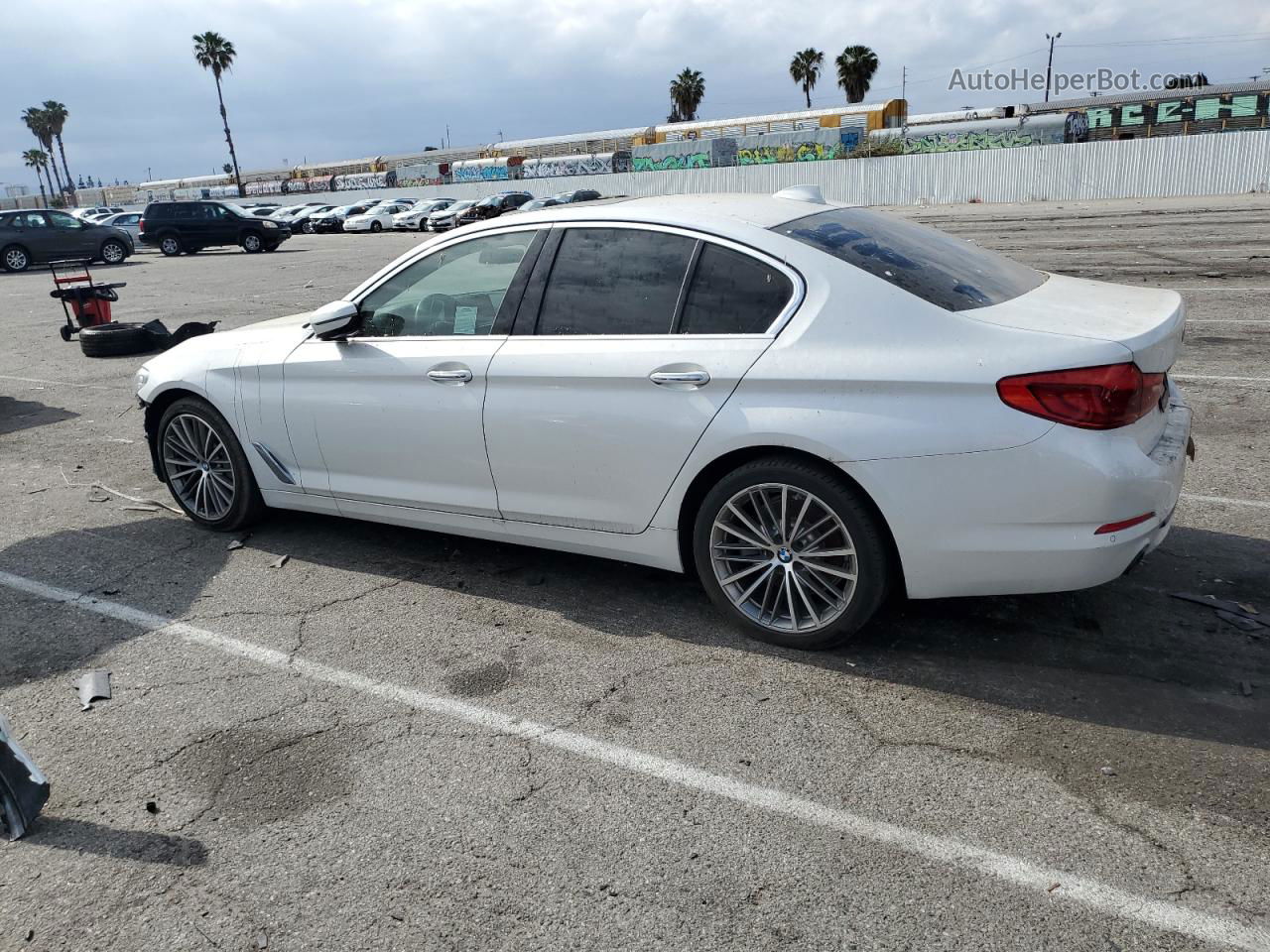 2018 Bmw 530 I White vin: WBAJA5C53JWA36267