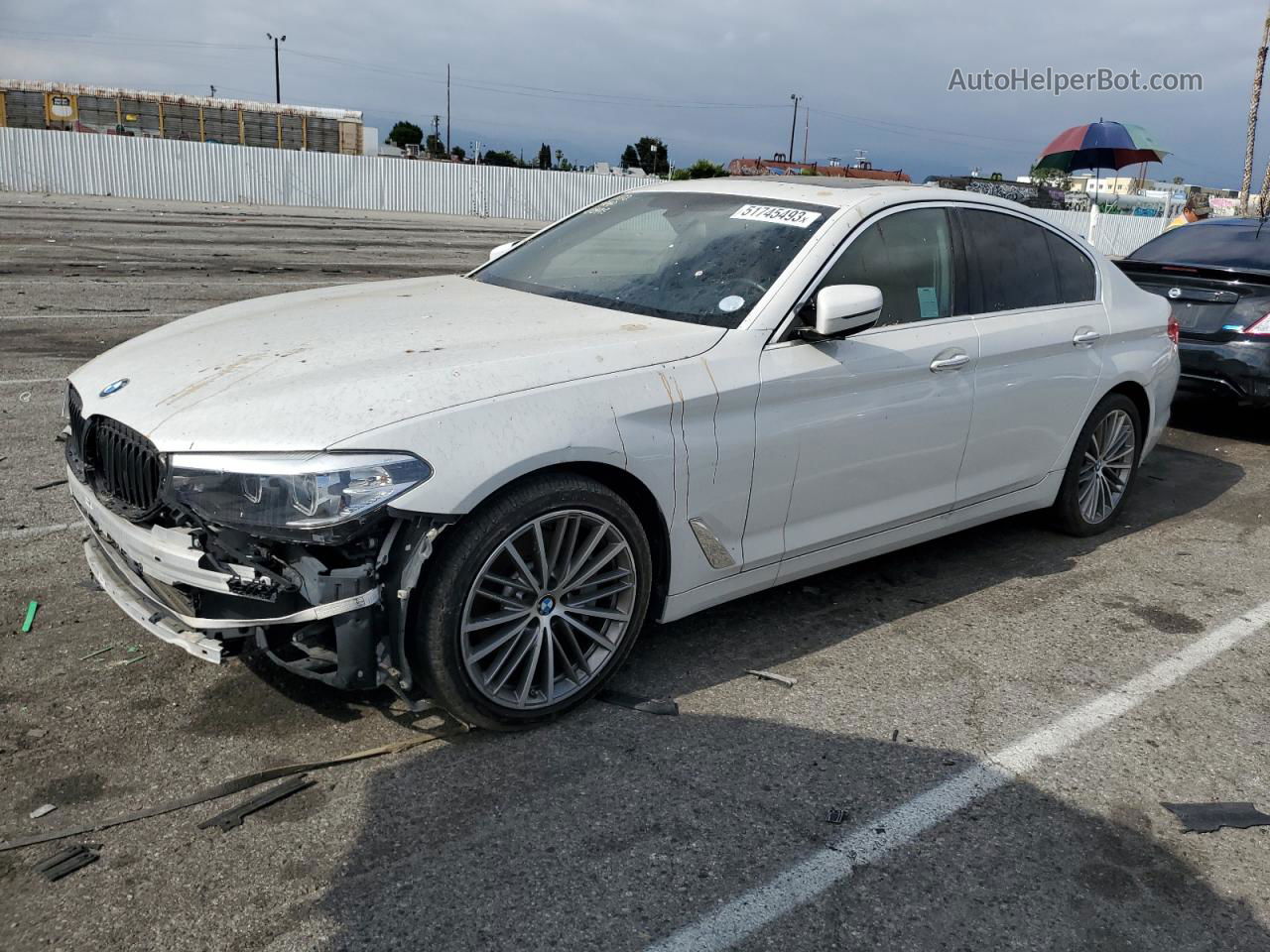 2018 Bmw 530 I White vin: WBAJA5C53JWA36267