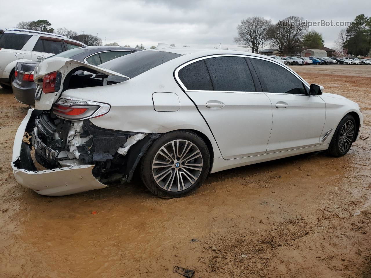 2019 Bmw 530 I White vin: WBAJA5C53KBX46632