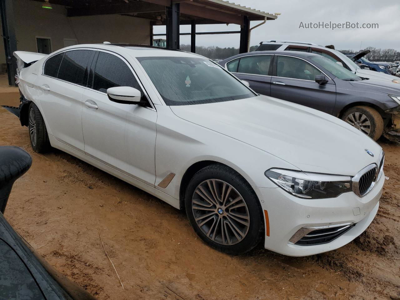 2019 Bmw 530 I White vin: WBAJA5C53KBX46632