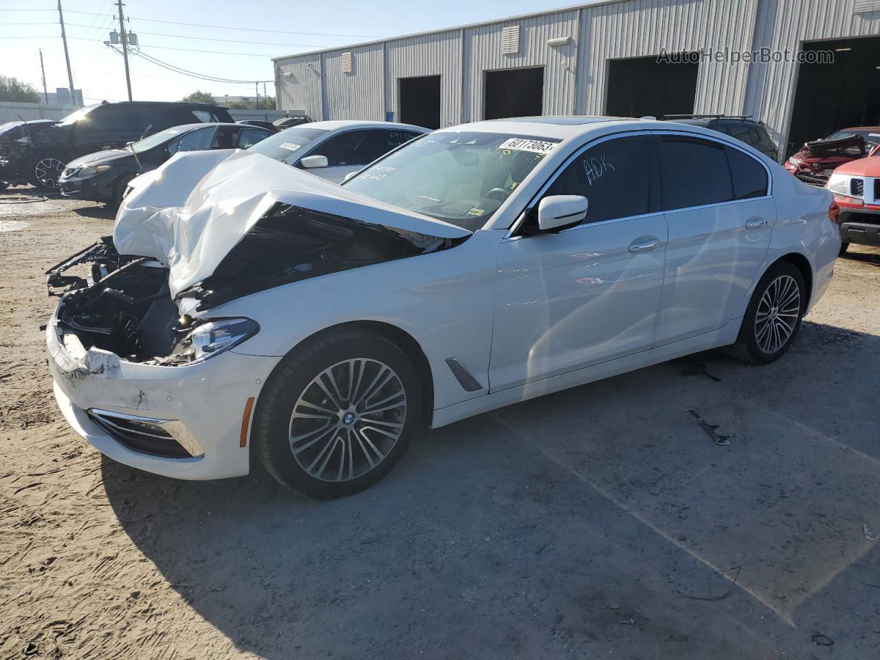 2018 Bmw 530 I White vin: WBAJA5C54JG898257