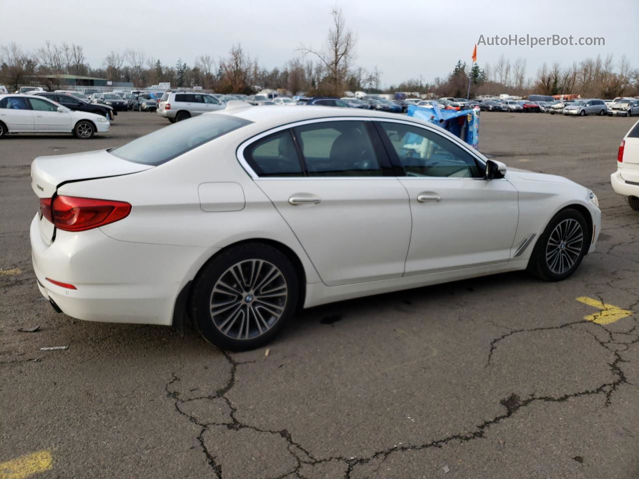 2018 Bmw 530 I White vin: WBAJA5C54JWA37167