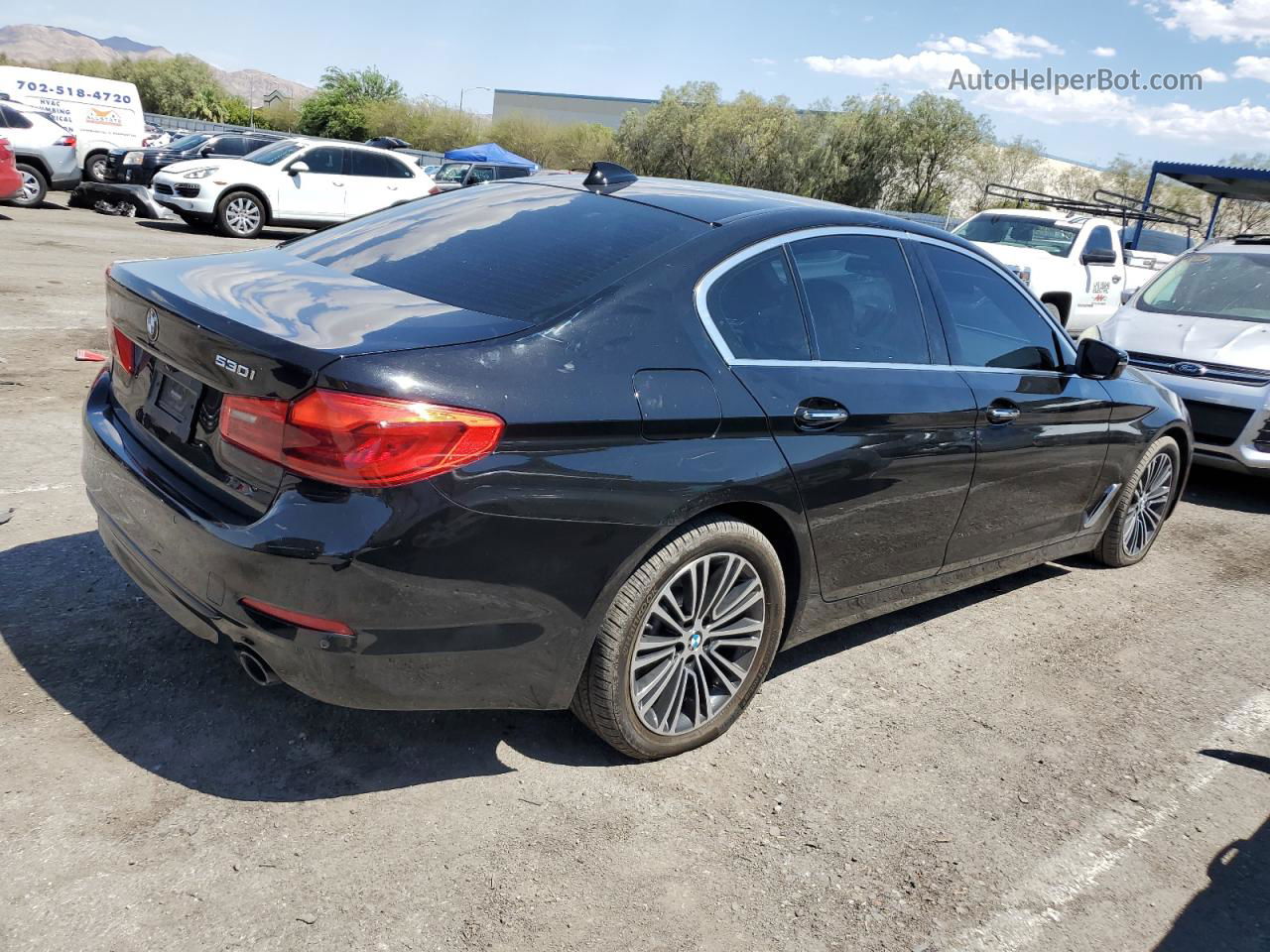 2018 Bmw 530 I Черный vin: WBAJA5C54JWA37590