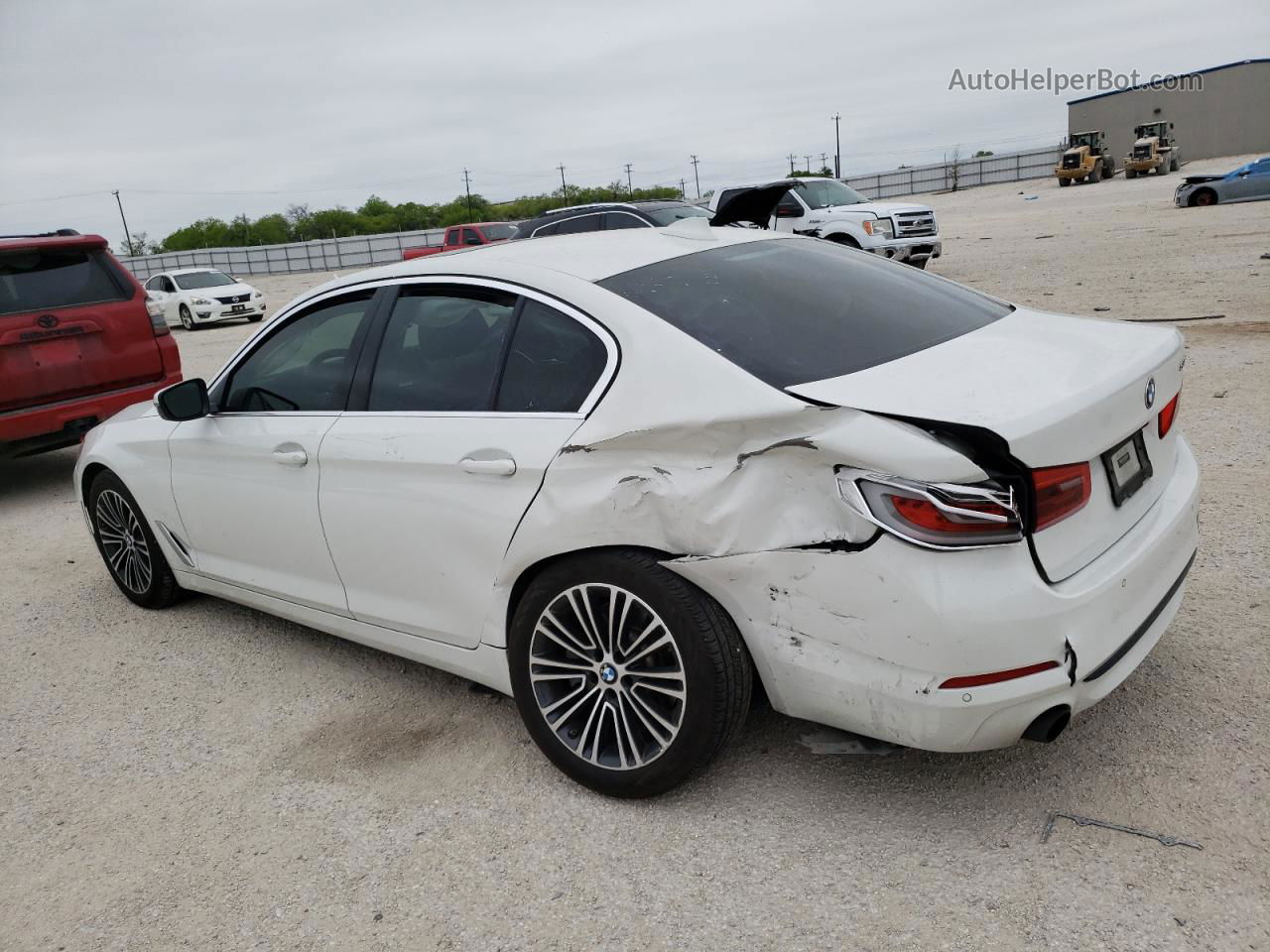 2019 Bmw 530 I White vin: WBAJA5C54KWA57887