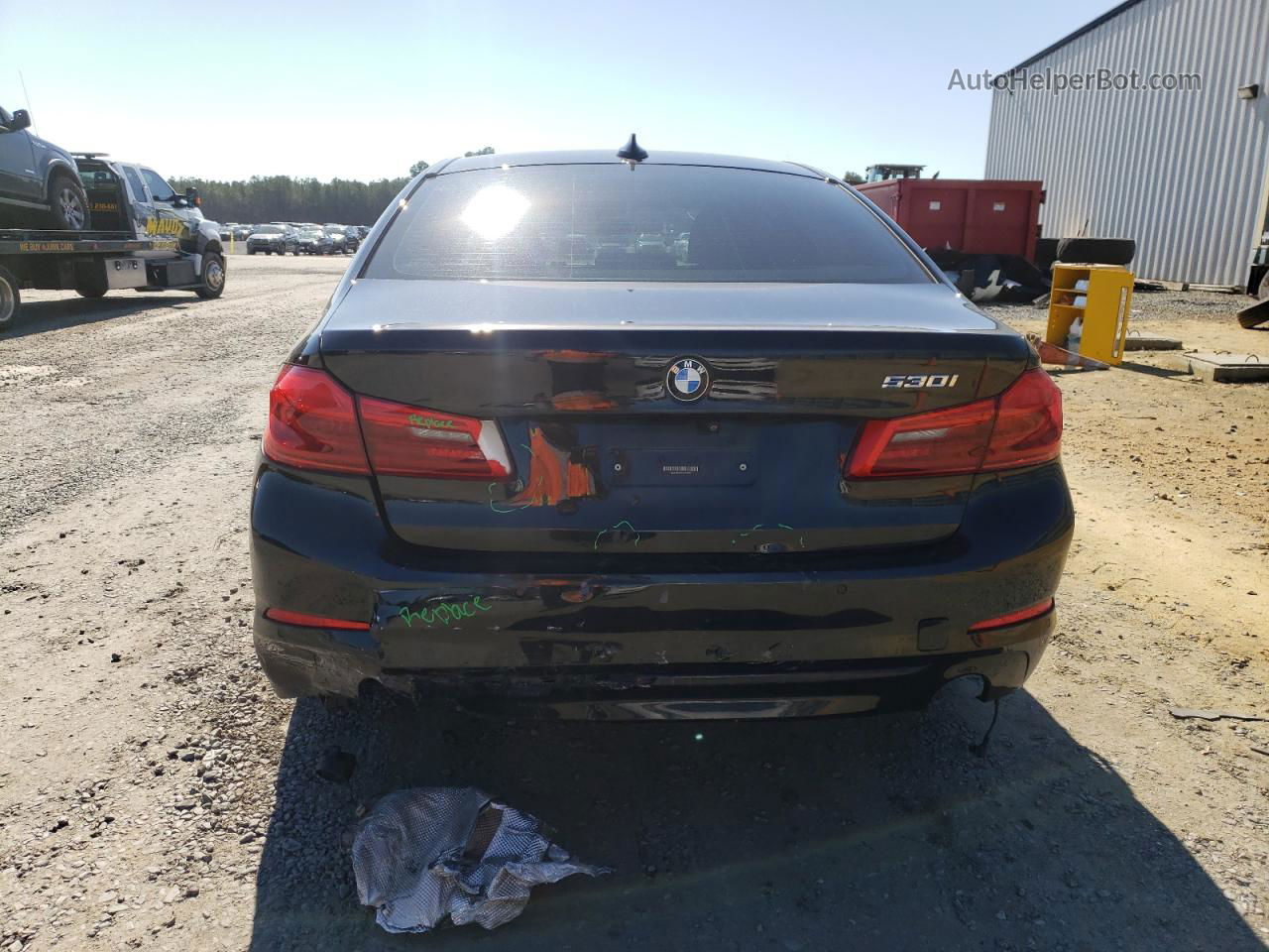 2018 Bmw 530 I Black vin: WBAJA5C55JG898929