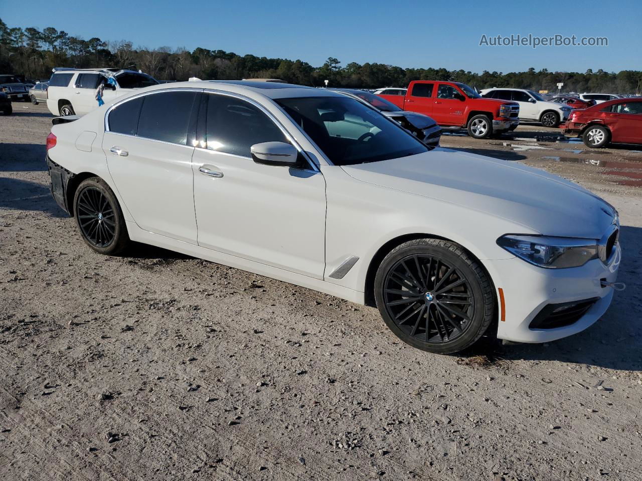 2018 Bmw 530 I White vin: WBAJA5C55JWA39123